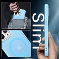 thumbnail image 5 of for iPhone 13 Pro Max Case [Compatible with Magsafe], Translucent Matte Back Anti-Scratch Full Body Protective Cover Shockproof Phone Case for iPhone 13 Pro Max 6.7", Light Blue, 5 of 8