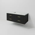 thumbnail image 6 of Castor 48 in W Black Single Bath Vanity and Carrara Marble Top, 6 of 11