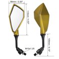 thumbnail image 3 of 1 Par Tornillo Rosca Trasero Vista Lateral Espejo Penta Retrovisor Espejo  Tono dorado, 3 of 7