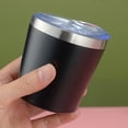 thumbnail image 2 of 1pc, 8 Ounces, 260Ml, Mini Insulated Milk Cup, Small Capacity Red Wine Glass, Coffee Cup, Double-Layer Stainless Steel Vacuum Insulated Cup-Hot Pink, 2 of 5
