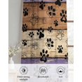 thumbnail image 6 of Purple Brown Sheer Curtains 84 Inch Length 2 Panels Set for Living Room/Bedroom, Rustic Farmhouse Dog Paw Vintage Kitchen Curtains Grommet Semi-Sheer Curtains Drapes Voile Window Treatments 42"x84"x2, 6 of 7