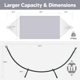 thumbnail image 5 of SUNCREAT Stand Alone Hammocks for Outside, 2 Person Self Standing Hammock, Light Gray, 5 of 8