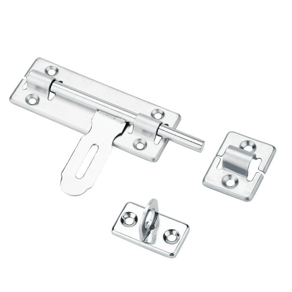 1Pc 6inch Stainless Steel Security Home Door Bolt Padlock Sliding Barrel Bolts Window Lock