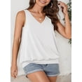 thumbnail image 2 of Womens V Neck Casual Tank Tops Fit Sleeveless Summer Tops Shirts Blouses, 2 of 6