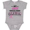 thumbnail image 3 of Inktastic My Aunt is a Survivor Breast Cancer Awareness Boys or Girls Baby Bodysuit, 3 of 5