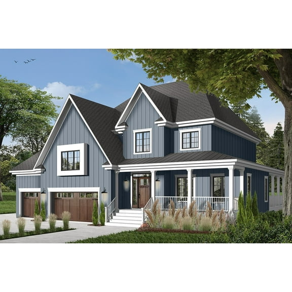 728-3423: Traditional Country 4 Bed, 3 Bath Luxury Home Plan, 3805 Sq Ft: Full Blueprints with License to Build by Home Plan Marketplace - Lesuto