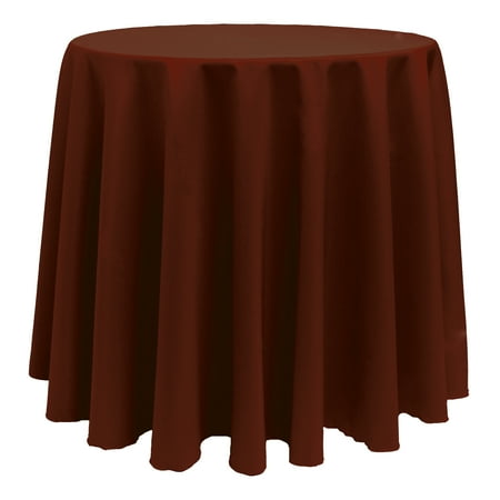 

Ultimate Textile (3 Pack) 120-Inch Round Polyester Linen Tablecloth - for Wedding Restaurant or Banquet use Terracotta