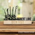 thumbnail image 2 of Craftnamesign Custom Dentist Wooden Desk Name Plate, Dentist Metal Nameplate for desk, 2 of 5