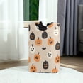 thumbnail image 6 of Yayeee Freestanding Laundry Hamper with Handle Collapsible Large Storage Basket for Clothes, Beige Halloween Pumpkin, 6 of 7