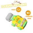 thumbnail image 5 of Tcovle Remote Control Car for Toddlers, RC Dinosaur Road Roller with Music & Sound for Kids, Toy Car with Dino Perfect Gift for Boys Girls Age 5+ (Yellow), 5 of 10