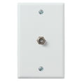 thumbnail image 3 of Newhouse Hardware 1-Port TV Cable Wall Plate, F Connector, for Coax Cable, Single Gang Video Wall Jack, 5-Pack, White, 3 of 4