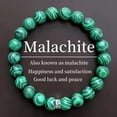 thumbnail image 2 of Handmade Bracelet - Natural Malachite Beaded Chain for Mind Blessing and Fortune - Unique for All Occasions, 2 of 6