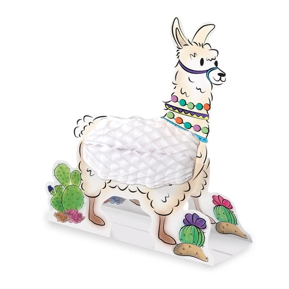 Llama Party Honeycomb Tissue Centerpiece - 1 per pack - Party Supplies