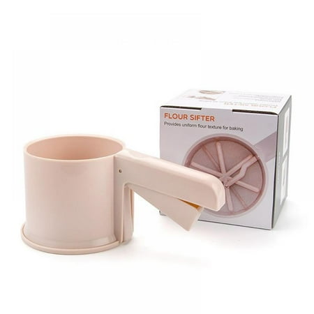 

Sifter for Baking Handheld Flour Sifter PP Sifter Handy Hand Held Baking Tool Pastry Tool for Sugar Flour Coffee Powder Pink