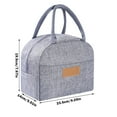 thumbnail image 2 of ¡Liquidación! Bolsa térmica Plertrvy para almuerzo, lonchera portátil, lonchera cuadrada gris, estuche para lápices, lonchera térmica, lonchera portátil para viajes y trabajo (1 paquete), 2 of 2