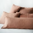 thumbnail image 5 of French Linen Box Stitch Quilted Sham Set - King - Clay | BOKSER HOME, 5 of 5