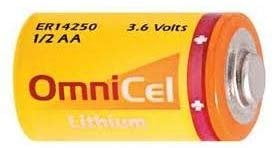 Omnicel 3.6 Volt 1/2 Aa 1200 Mah (Ls14250 And Er14250) Primary Lithium Battery