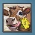 thumbnail image 1 of Pintura de diamante 5D DIY taladro redondo completo girasol y vaca decoración del hogar (K848) JShteea  El nuevo, 1 of 9