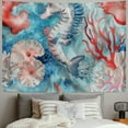 thumbnail image 2 of BCIIG Sea Horse Starfish Corals Tapestry Wall Hanging Home Decor 50x40inch, 2 of 6