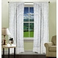 thumbnail image 2 of Indian curtain ombre mandala white silver oriental curtain ethnic style with loops opaque drapes, handmade mandala curtain, 2 of 2