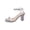 Silver, variant on Silver Women'S Heeled Sandals Clear Strap Square Open Toe Block Heel Clear Heel Versatile Casual Summer Footwear For Daily Outdoor Wear Size 36