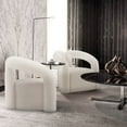thumbnail image 2 of Manhattan Comfort Darian Boucle Accent Chair from Solid Wood in Cream (Set of 2), 2 of 11