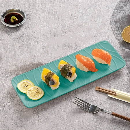 

Yishangzhng Sushi Dish Long Rectangle Dish and Cake Trays Plastic Platters for Party and Entertaining Indoor Camera Kitchen Appliances