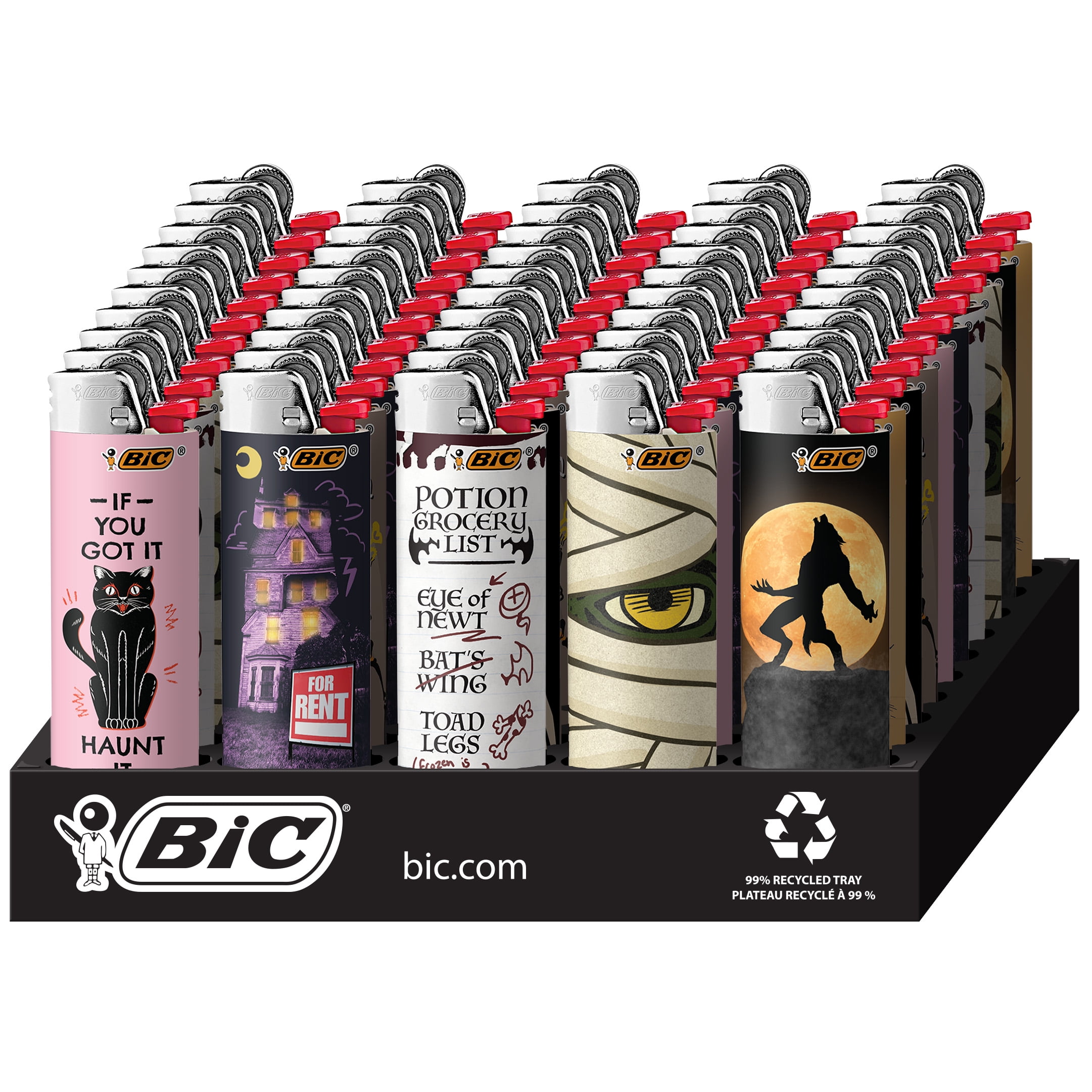 BIC Special Edition Astrology Series Lighters, 50-Count Tray