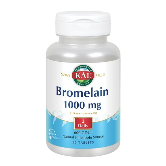 KAL Bromelain Tablets, 1000 mg, 90 Count