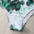 thumbnail image 6 of Women's Bikini Set Underwire Steel Bra Fashion Digital Print High Waist Two Piece Sexy Swimsuit for Beach Summer Vacation,Green,L, 6 of 7