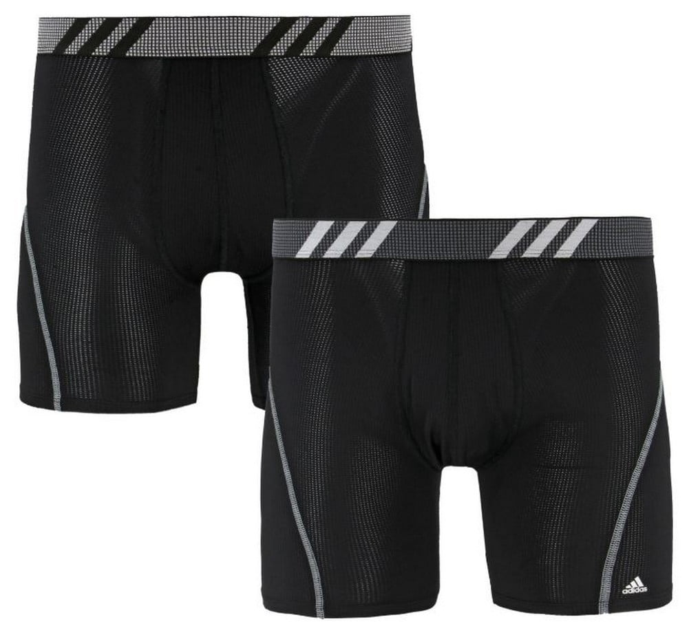 Adidas - Adidas Mens Sport Performance Boxer Briefs Climacool Underwear (2 Pack) Black - Walmart.com