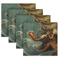thumbnail image 5 of WOBOGO Strange Fish Cloth Napkins 4 Pieces Soft Elegant Touch Durable Absorbent Quick Drying for Elegant Dining, 5 of 8