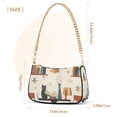 thumbnail image 3 of FORMRS Womens Shoulder Bag with Chain Strap Clutch Purse Cute Tote Handbag, Cats Reading Pattern, 3 of 7