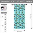 thumbnail image 3 of Monster Cartoon Truck Blue Pattern Blackout Curtains,Triple Weaved Fabric,Thermal Insulated,Room Darkening,Grommet Top,2 Panels,52x84in(132x213cm), 3 of 6