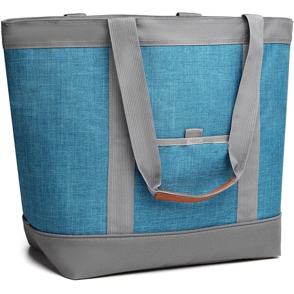 Insulated Cooler Bag Leakproof Thermal Insulation Collapsible Cooler Tote with Zippered,  Cooler Bags