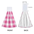 thumbnail image 3 of Dailycode Kitchen Wash Cloths with Hanging Loops Absorbent Absorbent Quick Drying Hand Towels, 2 Pack, Pink Gingham, 3 of 7