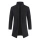 thumbnail image 2 of Cárdigan informal con cremallera sólida para hombre, abrigo de suéter de manga larga con bolsillo y cuello alto Pompotops  oipoqjl11603, 2 of 4