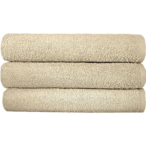 Veratex 3 Piece Bath Towel Set, Gray