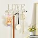 thumbnail image 3 of Sungmor Soporte de Llaves de Hierro Fundido p/ Pared, Estante de Llaves Vintage Blanco en forma de Corazón c/ 4 ganchos, Colgador/Organizador Rústico p/ Entrada y Puerta, Ganchos Deco p/ Hogar, 3 of 8