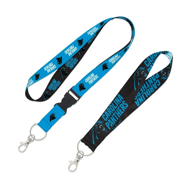 WinCraft Carolina Panthers 2-Pack Lanyard with Detachable Buckle & Key Strap Set