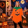 thumbnail image 3 of lekwk Pumpkin Costume Adult Halloween Costume for Women 3 Piece Set with Headband & Candy Bag Cute Fancy-Dress Cosplay Party Way to Celebrate, 3 of 8