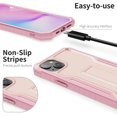 thumbnail image 2 of ExoGuard For iPhone 14 Plus Case, Phone Case with Screen Protector and Kickstand (Pink), 2 of 7