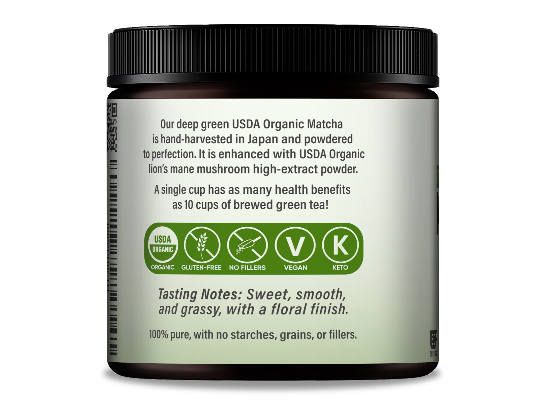La Republica Organic Lion's Mane Mushroom Matcha Powder, 60 Servings