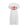 thumbnail image 3 of yillto Womens Valentine's Day Pajamas Long Sleeve Nightgowns Crewneck Heart Nightshirts for Sleepwear Loungewear, 3 of 6
