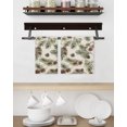 thumbnail image 3 of Sage Green Christmas Kitchen Dish Towels for Drying Dishes Set of 3, Rustic Pine Cones Xmas Botanical Waffle Weave Microfiber Hand Tea Bathroom Towels Quick Dry & Absorbent Towel 15.7x23.6, 3 of 7