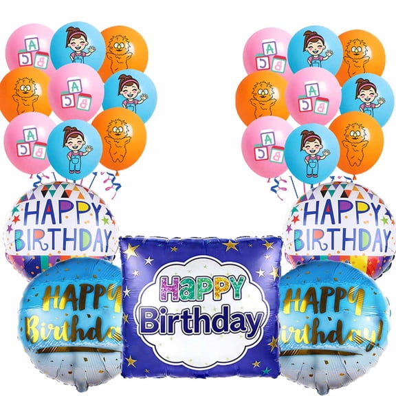 Ms Rachel Balloons Party Supplies Decor Set Decorations Kit Fans Birthday