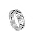thumbnail image 4 of Cutout Star Square Cross Friendship Purity Ring Sterling Silver Band 925 Jewelry Female Male Size 8, 4 of 4