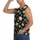 thumbnail image 3 of Fotbe Planets In Deep Space Men's Camiseta sin Mangas Estampada para Hombres, Playera Casual para Gimnasio, Entrenamiento, Playa-Small, 3 of 7