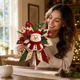 thumbnail image 6 of Clearance! Festive Quilted Christmas Door Hanging DIY Sewing Kit, Christmas Quilted Bow DIY Kit with Fabric, Batting, Thread, Templates & Instructions, Hanging Decor Kit for Door Wall Display, #10, 6 of 6