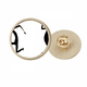 thumbnail image 1 of Broche de oro metálico circular Unbranded resumen Totem fresco, 1 of 3